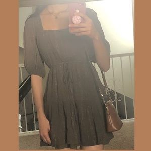 Olive romper with cinch detail